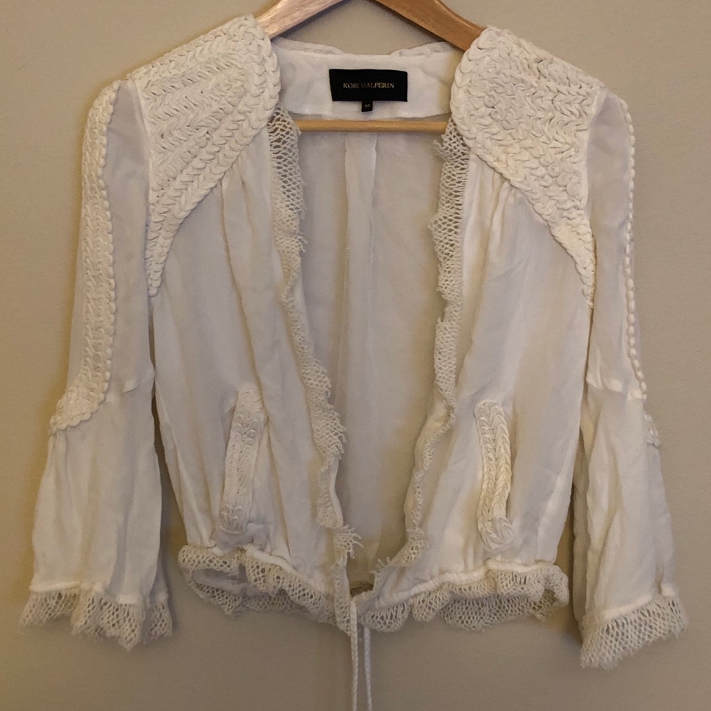 Kobi Halperine White Jacket Size Xs